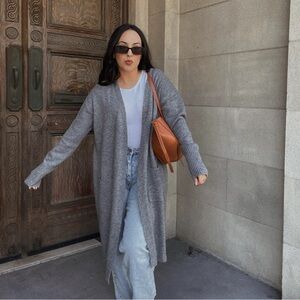 Women's gray Long Sleeve Cardigan - A New Day duster medium
